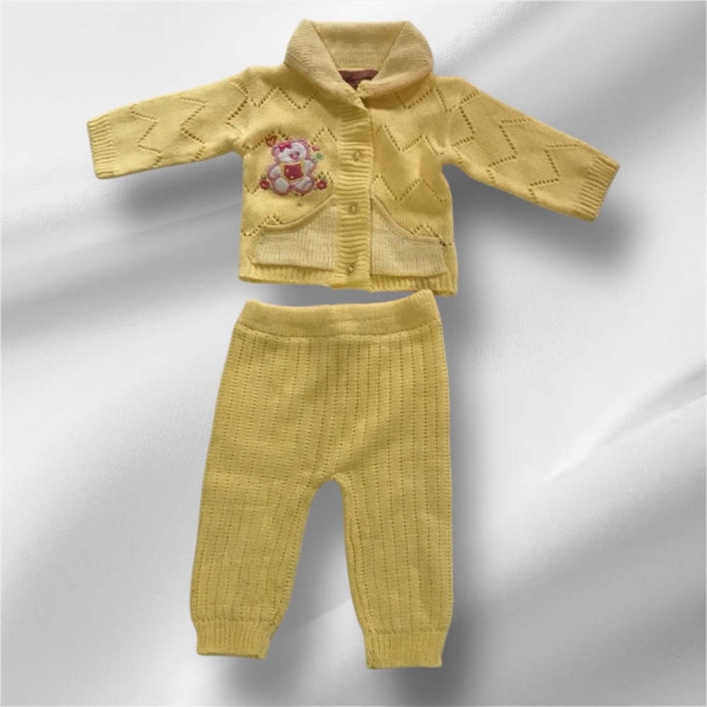 Yellow Baby Knit Sweater and Pants Set 0-6 months